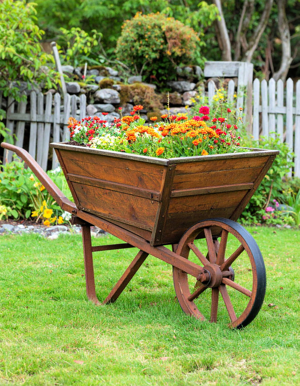 Antique Wheelbarrow Planter