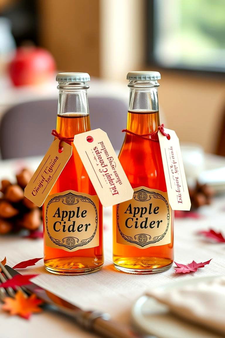 Apple Cider Favors - 25 Fall Table Decor Ideas
