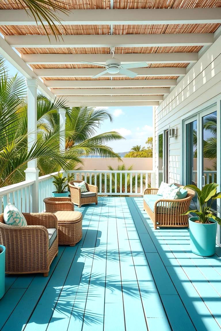 Aqua Blue and Sand - 25 Two Tone Deck Color Schemes