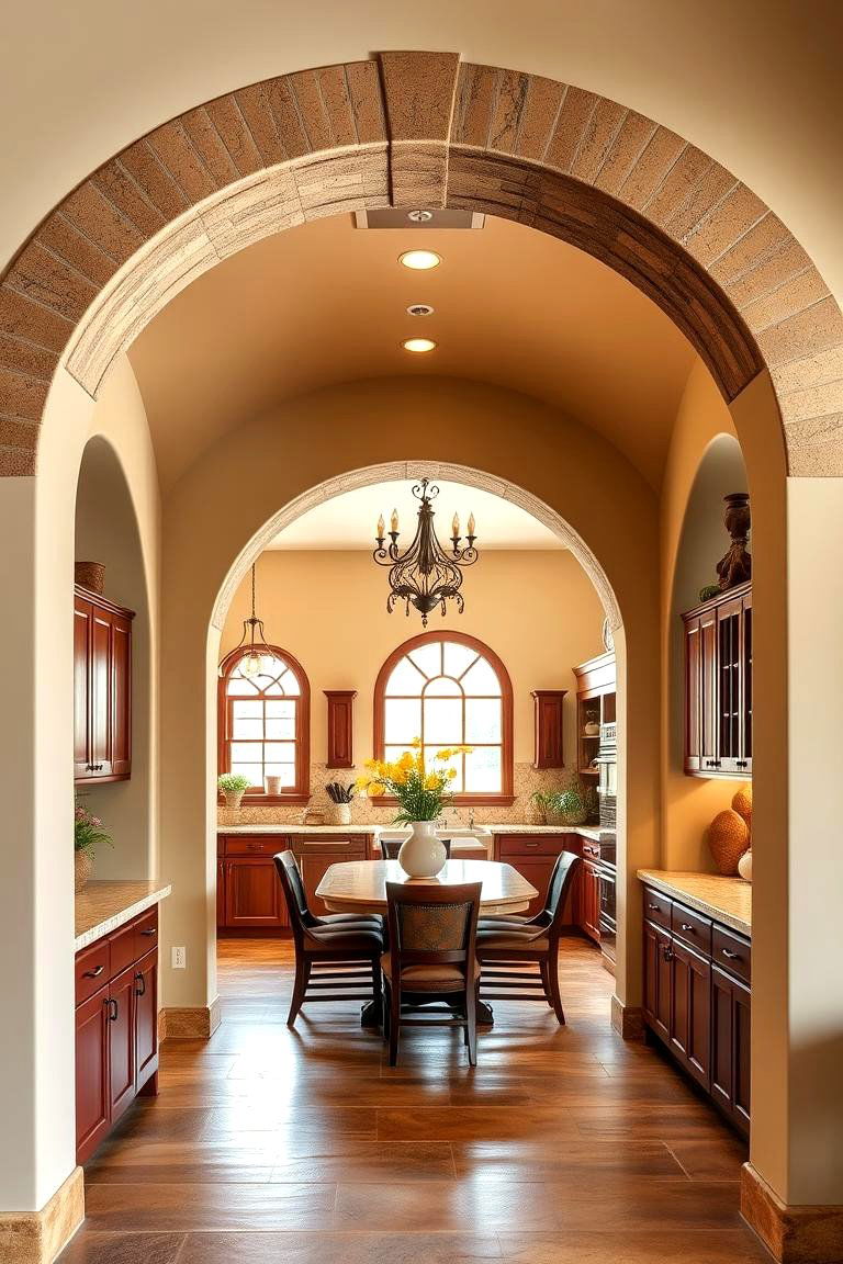 Arched Doorways for Elegance - 25 Tuscan Kitchen Design Ideas