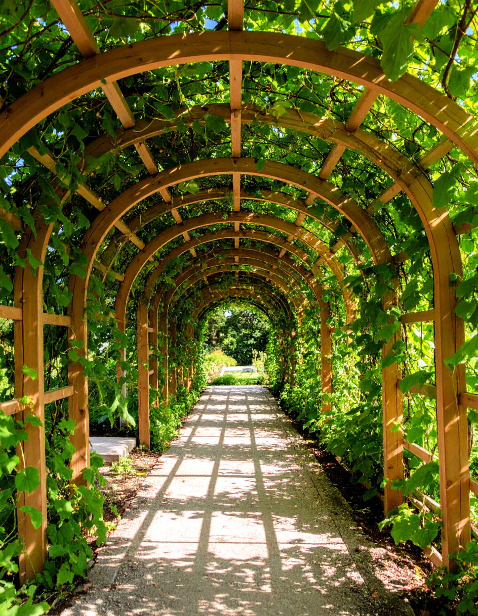 Archway and Pergola Trellis Combo