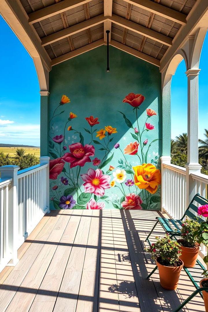Artistic Mural or Wall Art - 25 Veranda Ideas