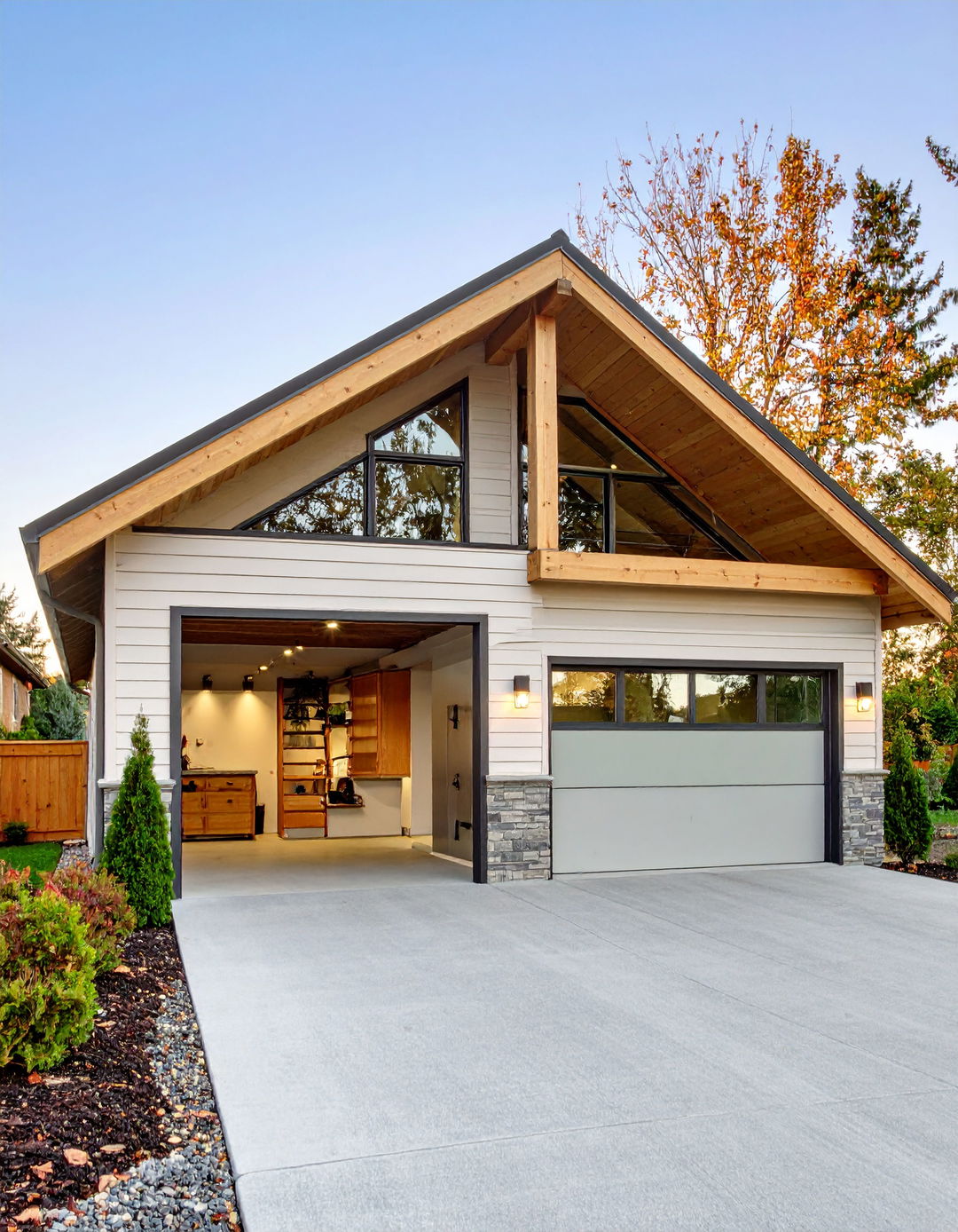 Attached Carport with Storage Loft