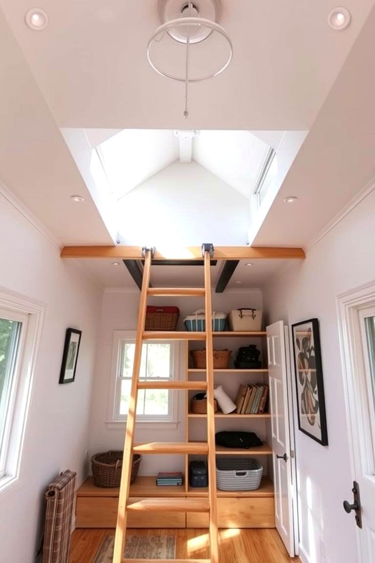 Attic or Ceiling Storage Access - 25 Tiny House Storage Ideas