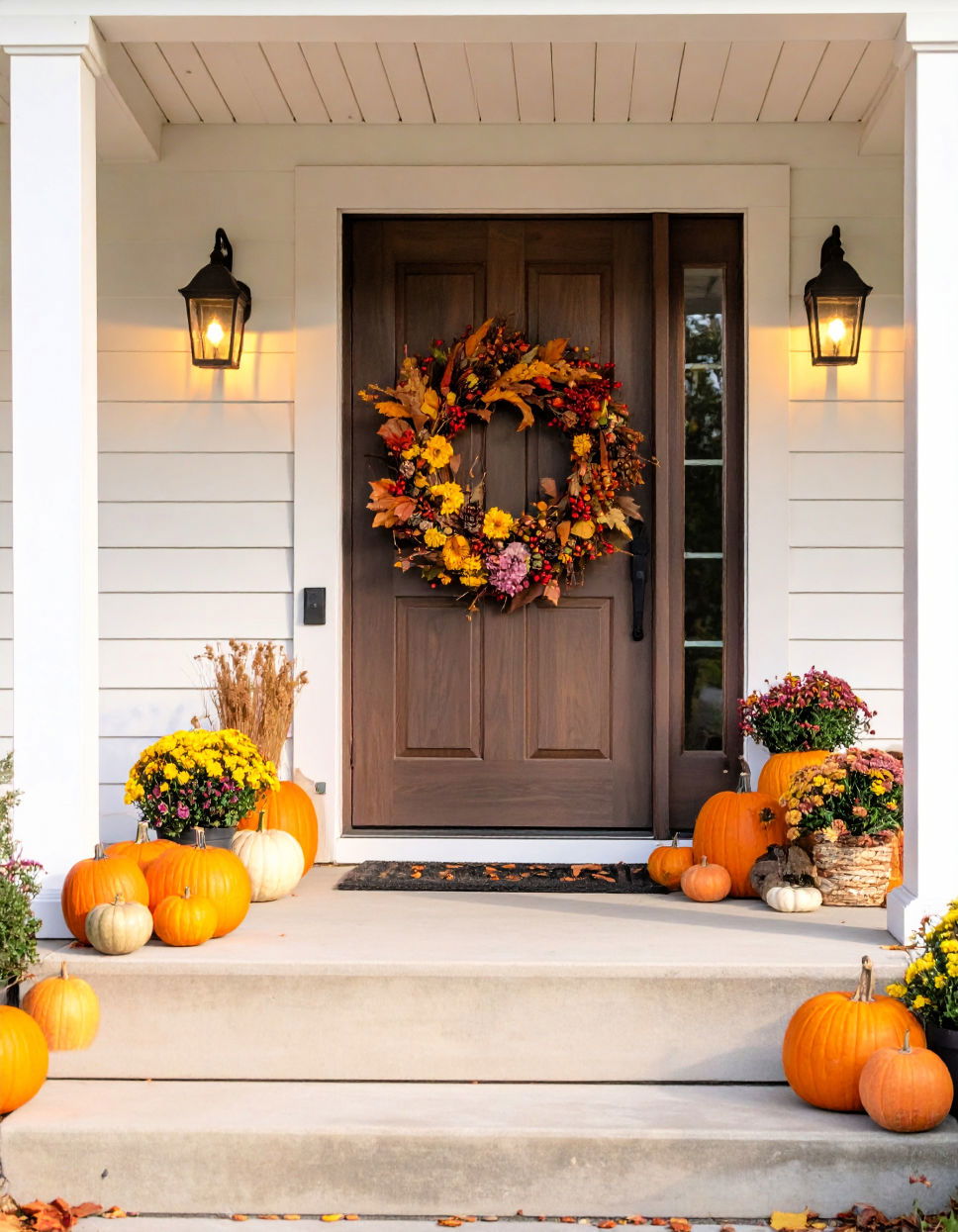 Autumn Wreath on the Door