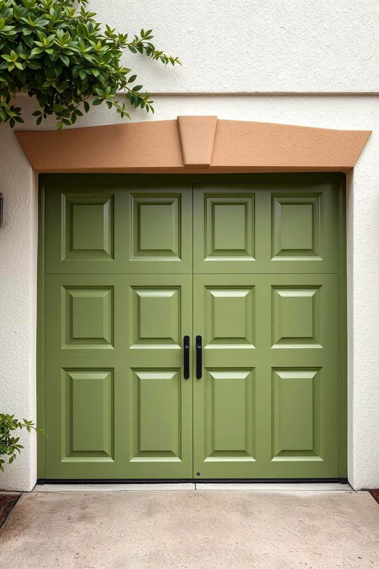 Avocado Green for a Retro Nostalgic Style - 25 Green Garage Door Ideas