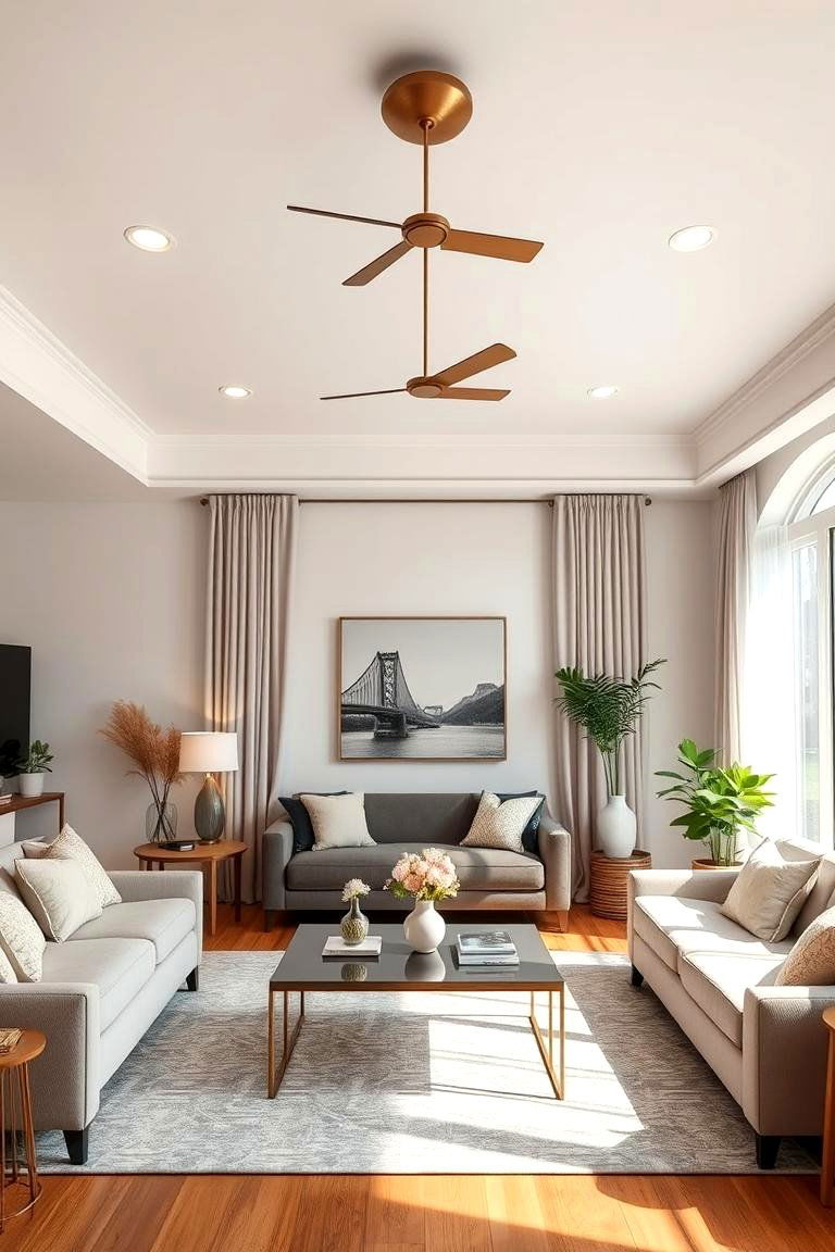 Avoid Overhead Clutter - 25 Feng Shui Living Room Ideas