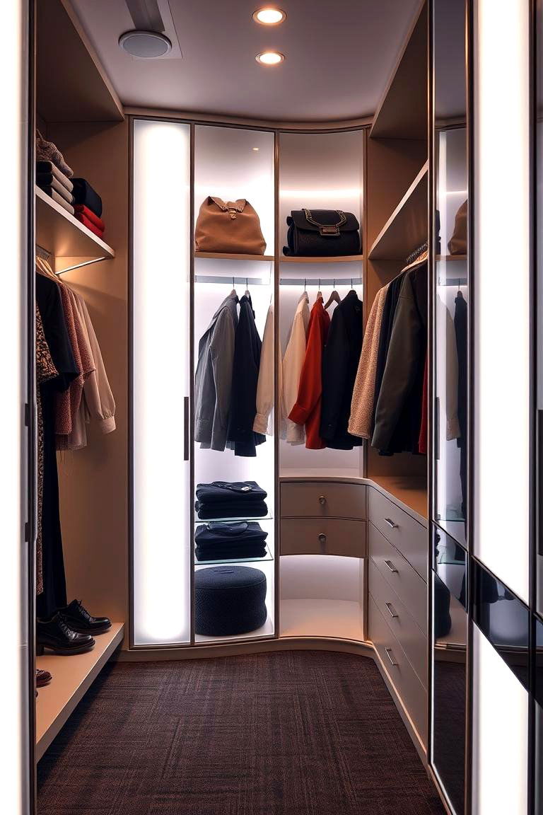 Backlit Closet Walls - 25 Closet Lighting Ideas
