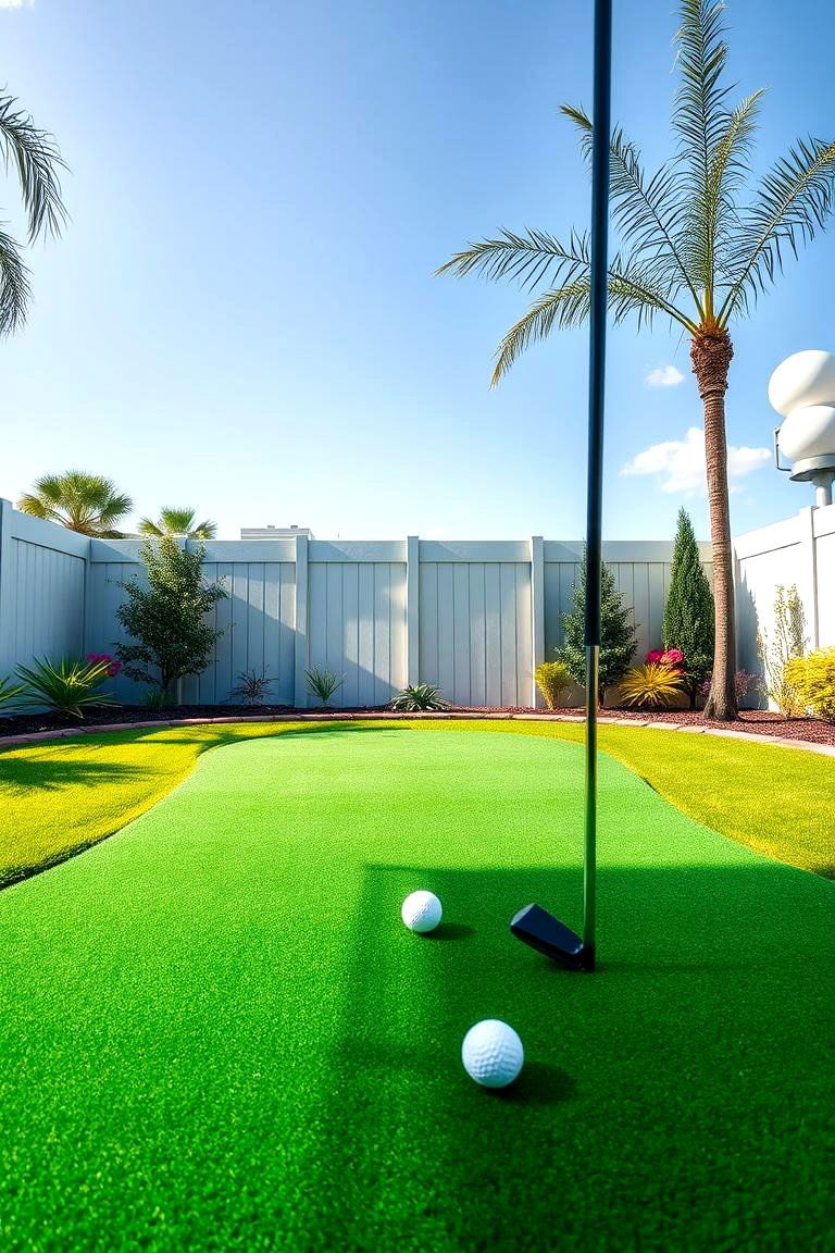 Backyard Putting Green - 25 Florida Backyard Ideas
