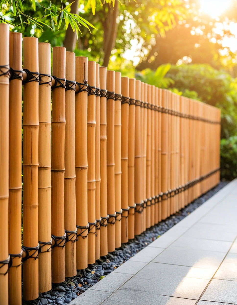 Bamboo Fence for a Tropical Vibe
