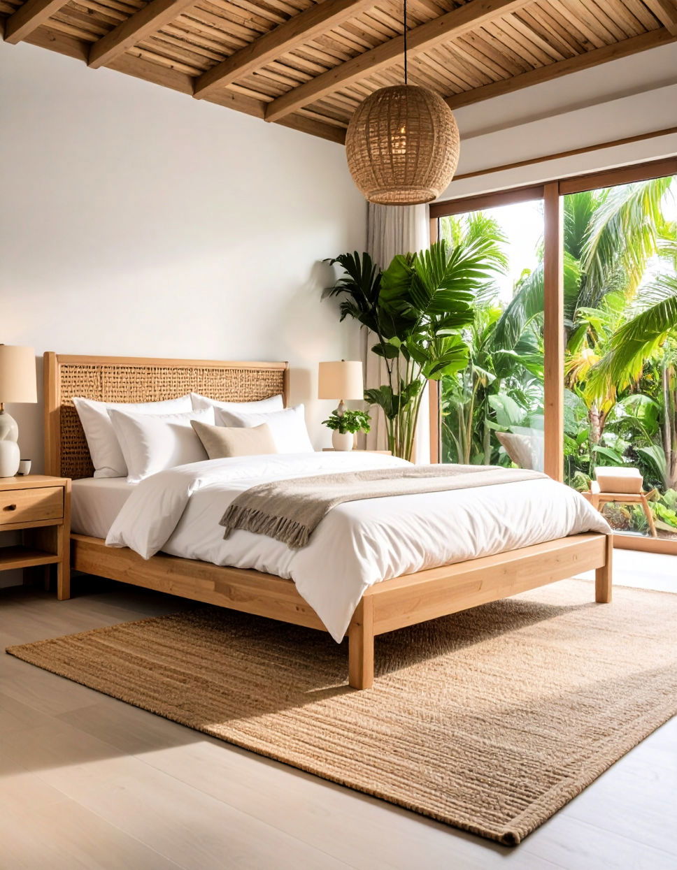 Bamboo Furniture for a Coastal Vibe Tropical Bedroom Ideas