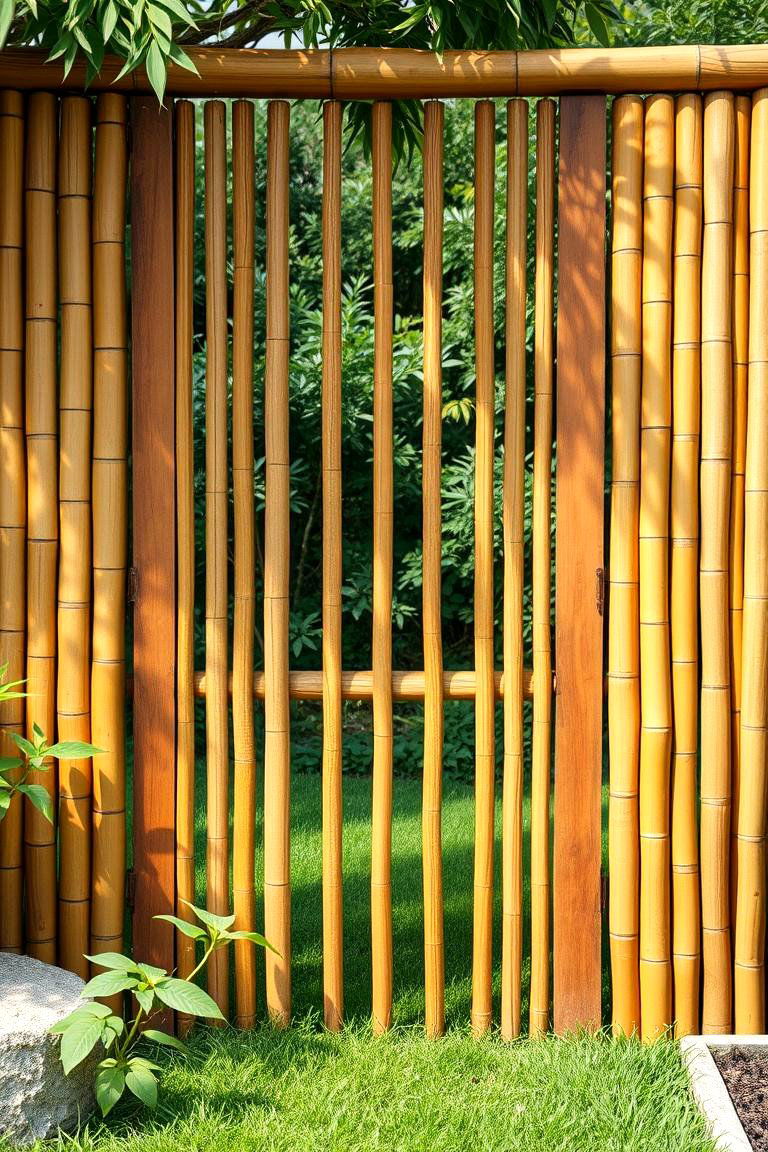 Bamboo Gate for an Eco Friendly Touch - 25 Fence Gate Ideas