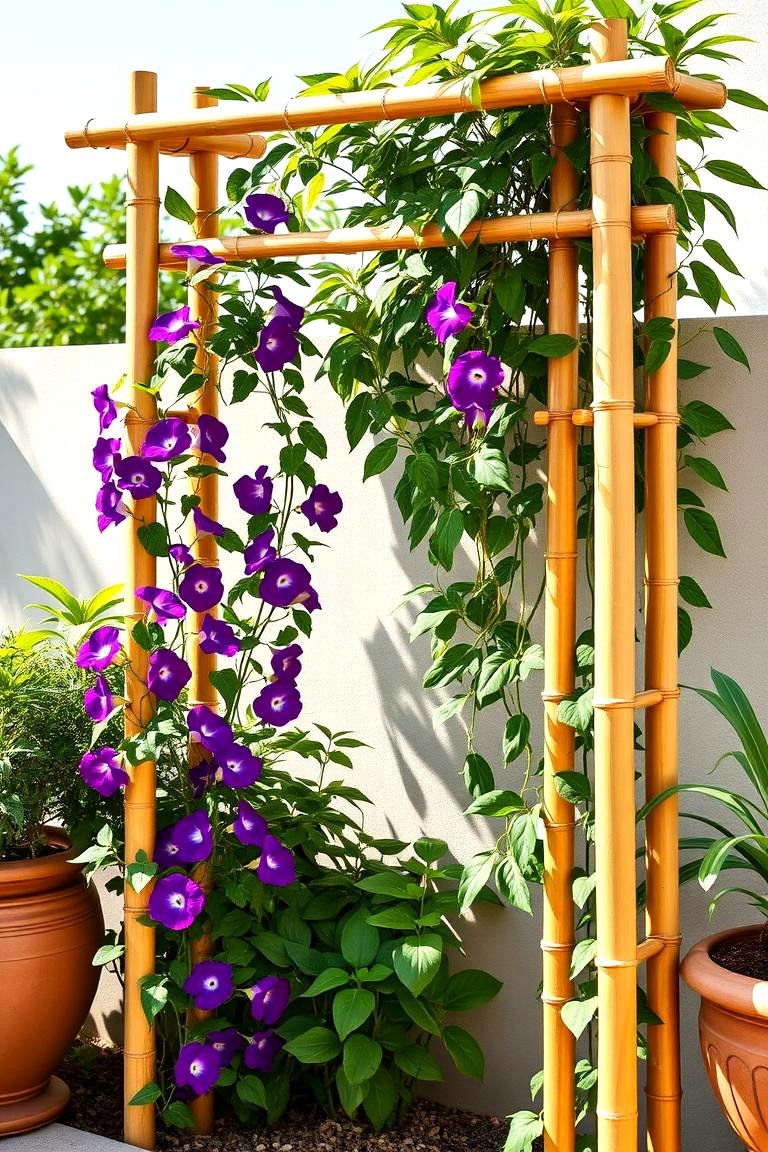 Bamboo Trellis for a Tropical Feel - 25 Trellis Ideas