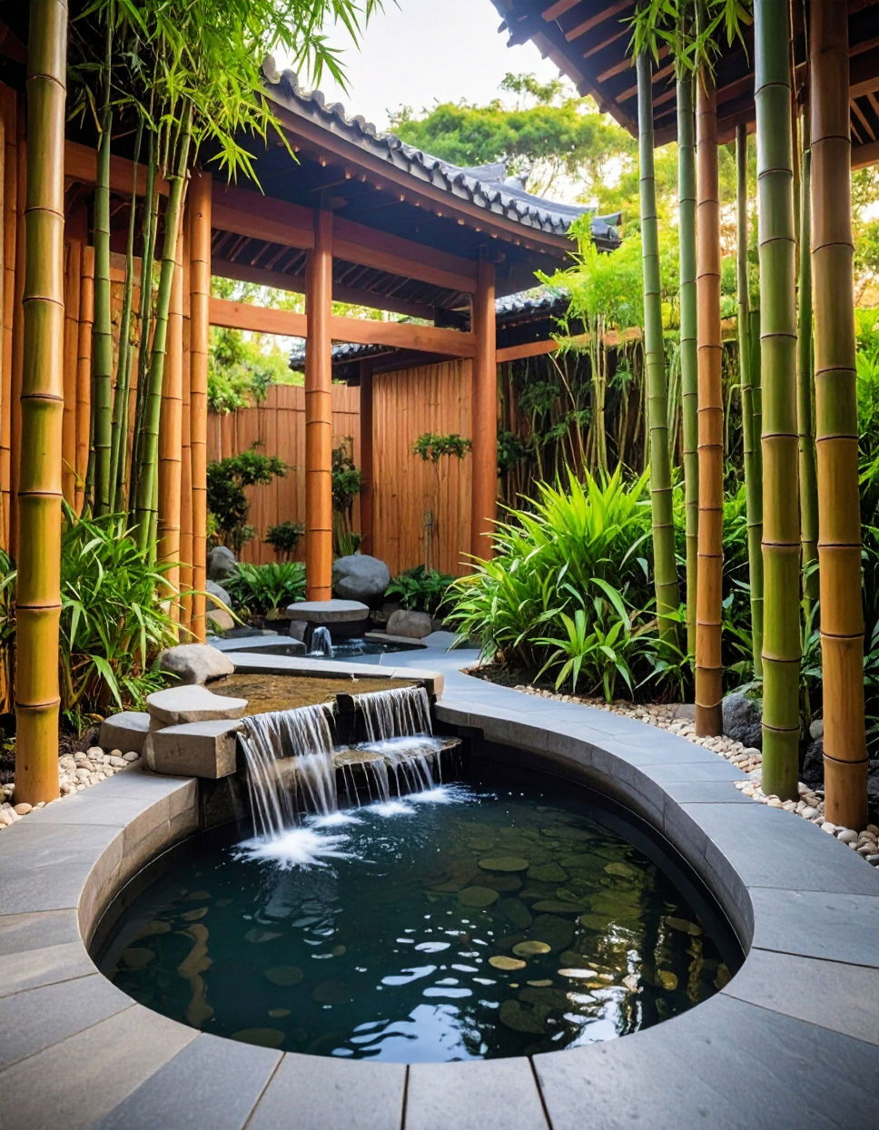 Bamboo Water Feature Centerpiece