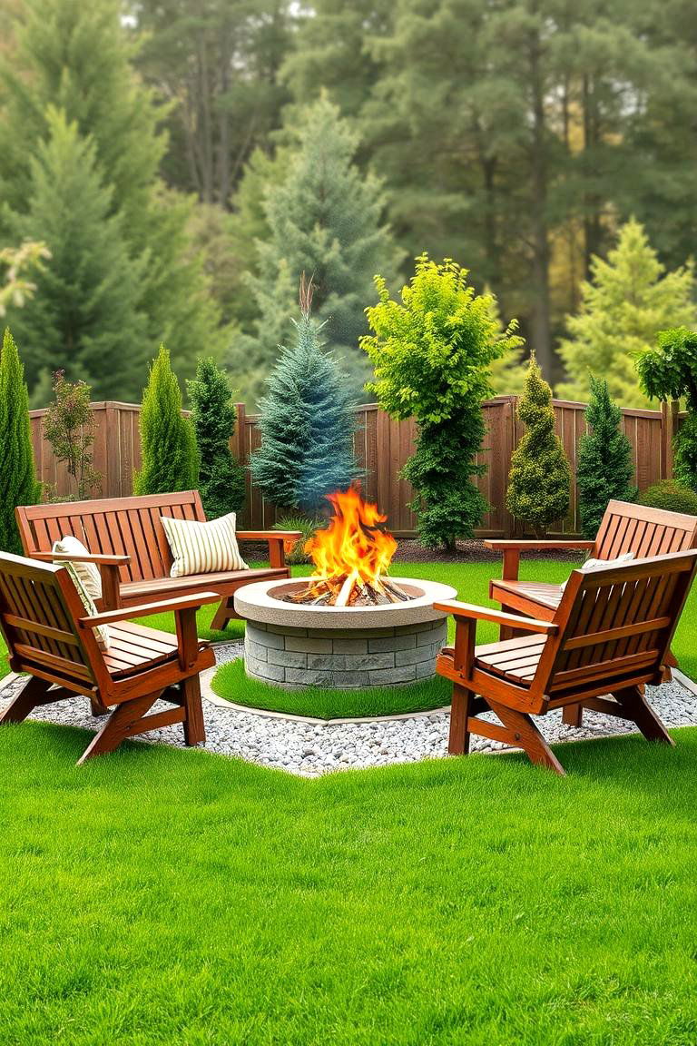 Bench Swing Chairs for Relaxed Conversations - 25 Fire Pit Chair Ideas