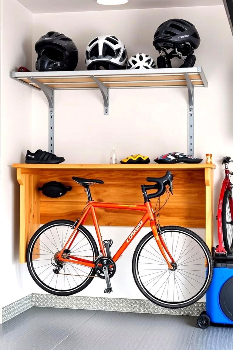 Bike Shelf Storage - 25 Garage Bike Storage Ideas