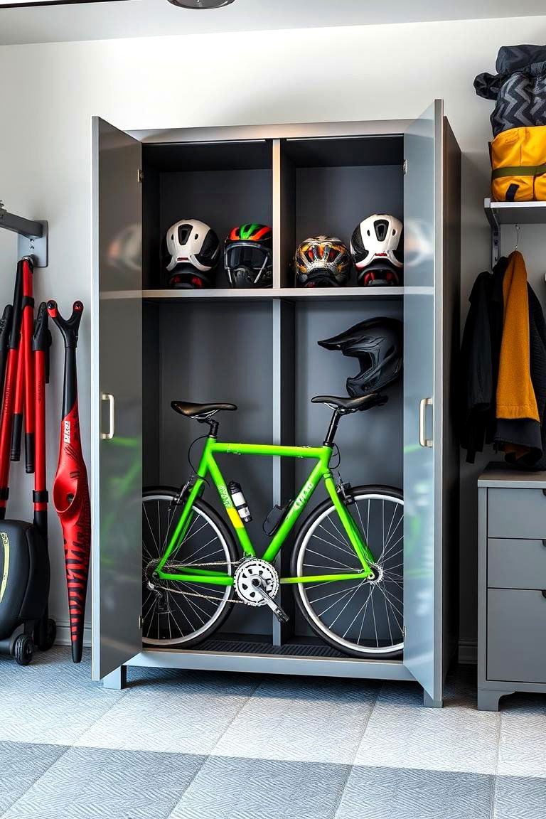 Bike Storage Cabinet - 25 Garage Bike Storage Ideas