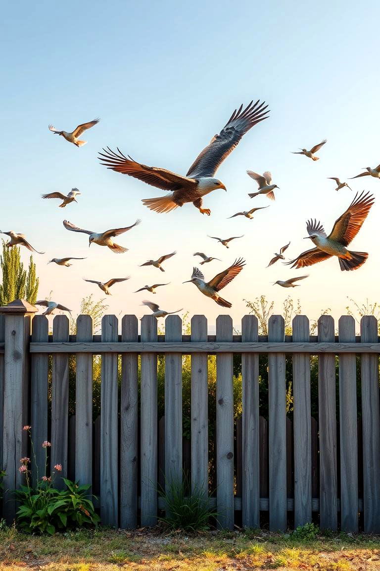 Birds in Flight Celebrate Freedom and Movement - 25 Garden Mural Ideas