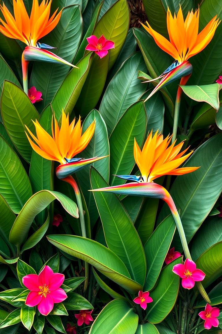 Birds of Paradise Exotic and Vibrant - 25 Garden Mural Ideas