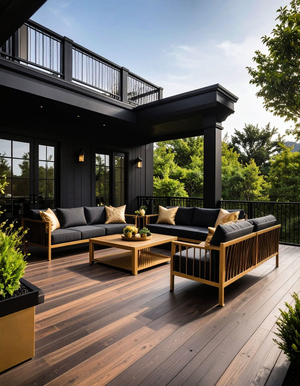 Black and Gold Two Tone Deck Color Schemes