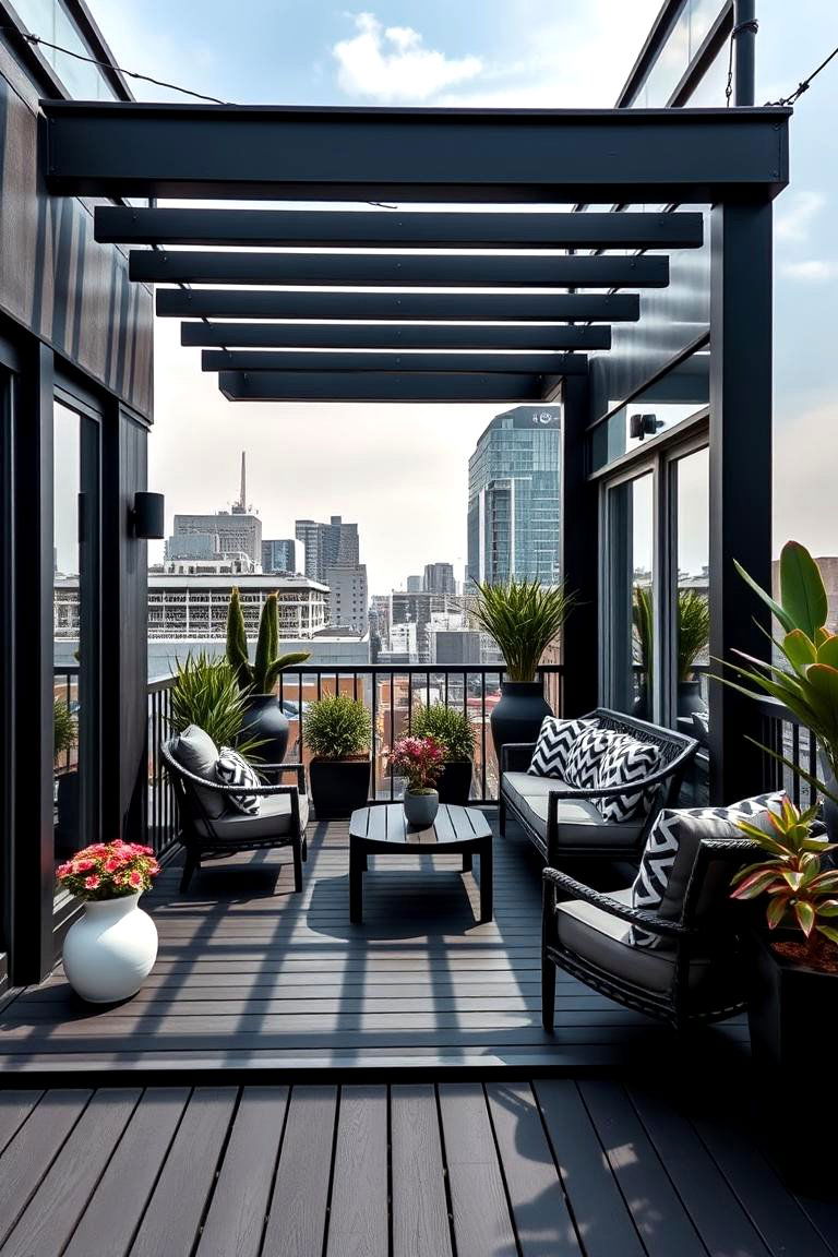 Black for a Dramatic Sleek Look - 25 Deck Color Ideas