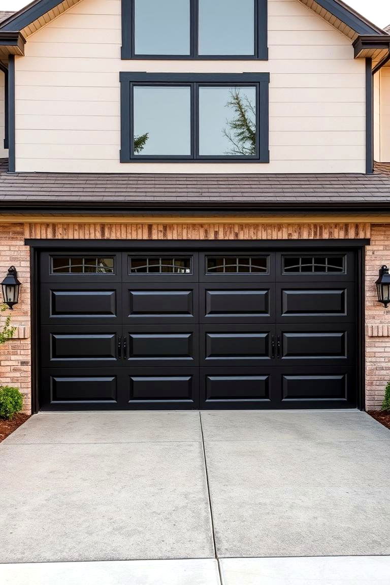 Bold Black Garage Doors - 25 Garage Entryway Ideas
