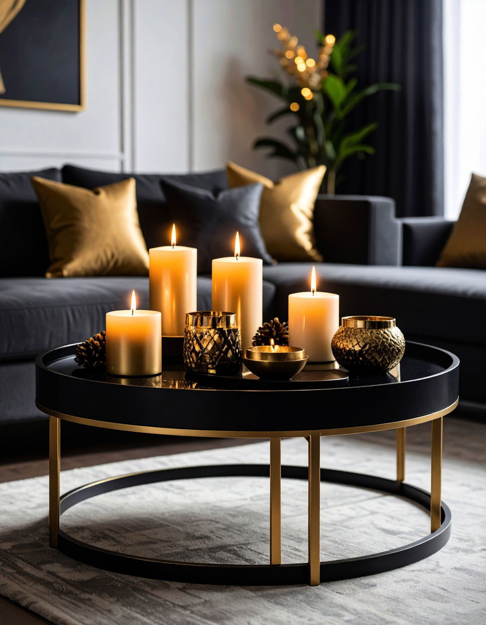 Bold Black and Gold Accents