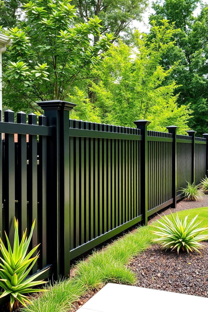 Bold Black for a Modern Statement Making Look - 25 Vinyl Fence Colors
