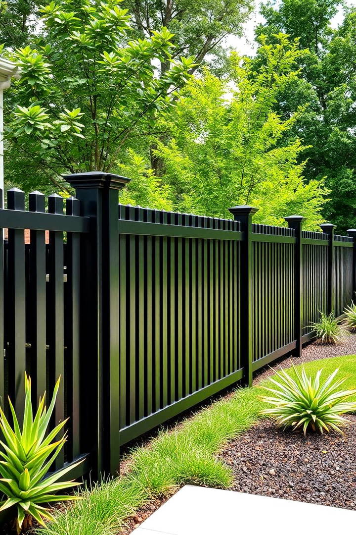 Bold Black for a Modern Statement Making Look - 25 Vinyl Fence Colors