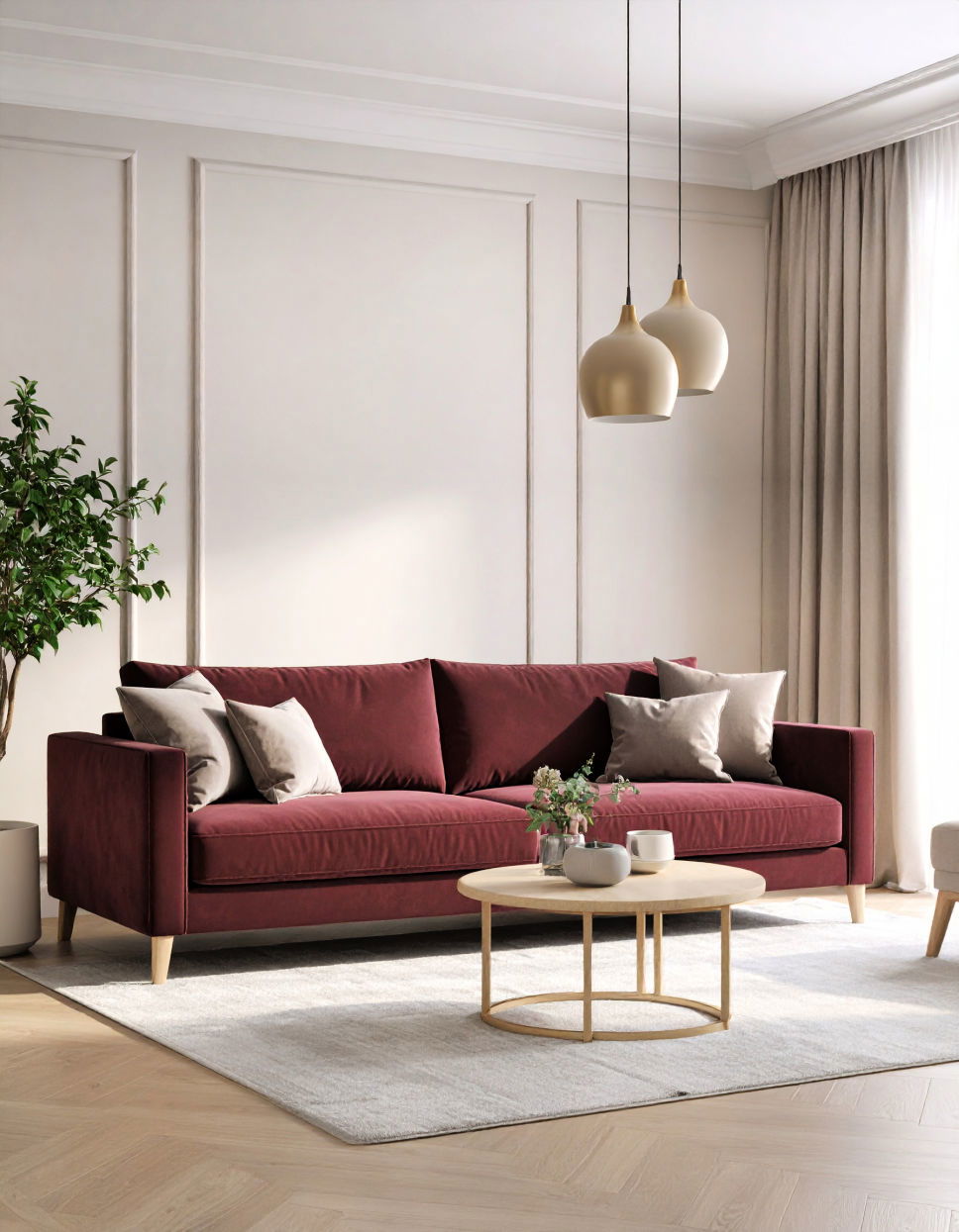 Bold Contrast with Light Walls
