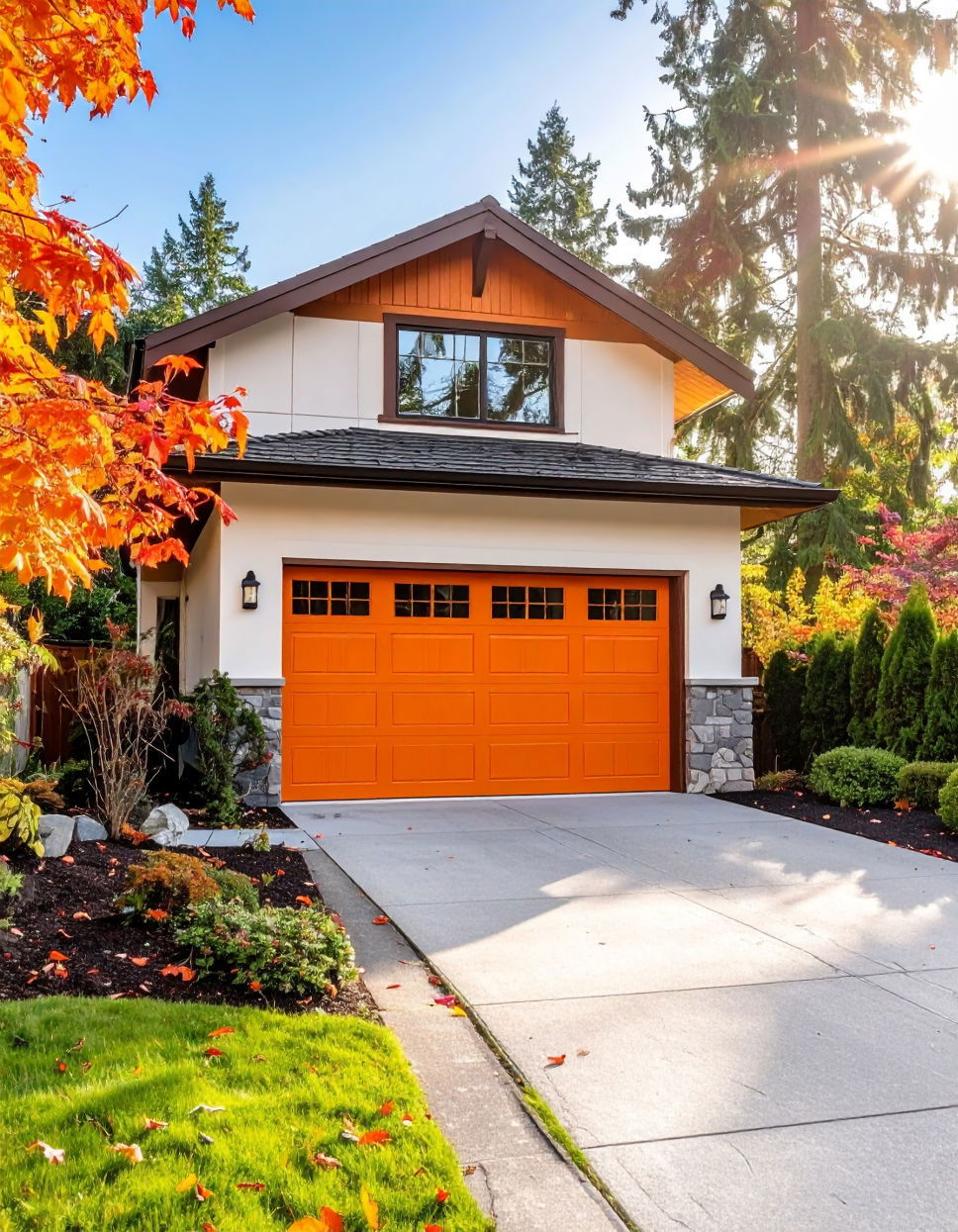 Bold Orange for a Fun Playful Entrance