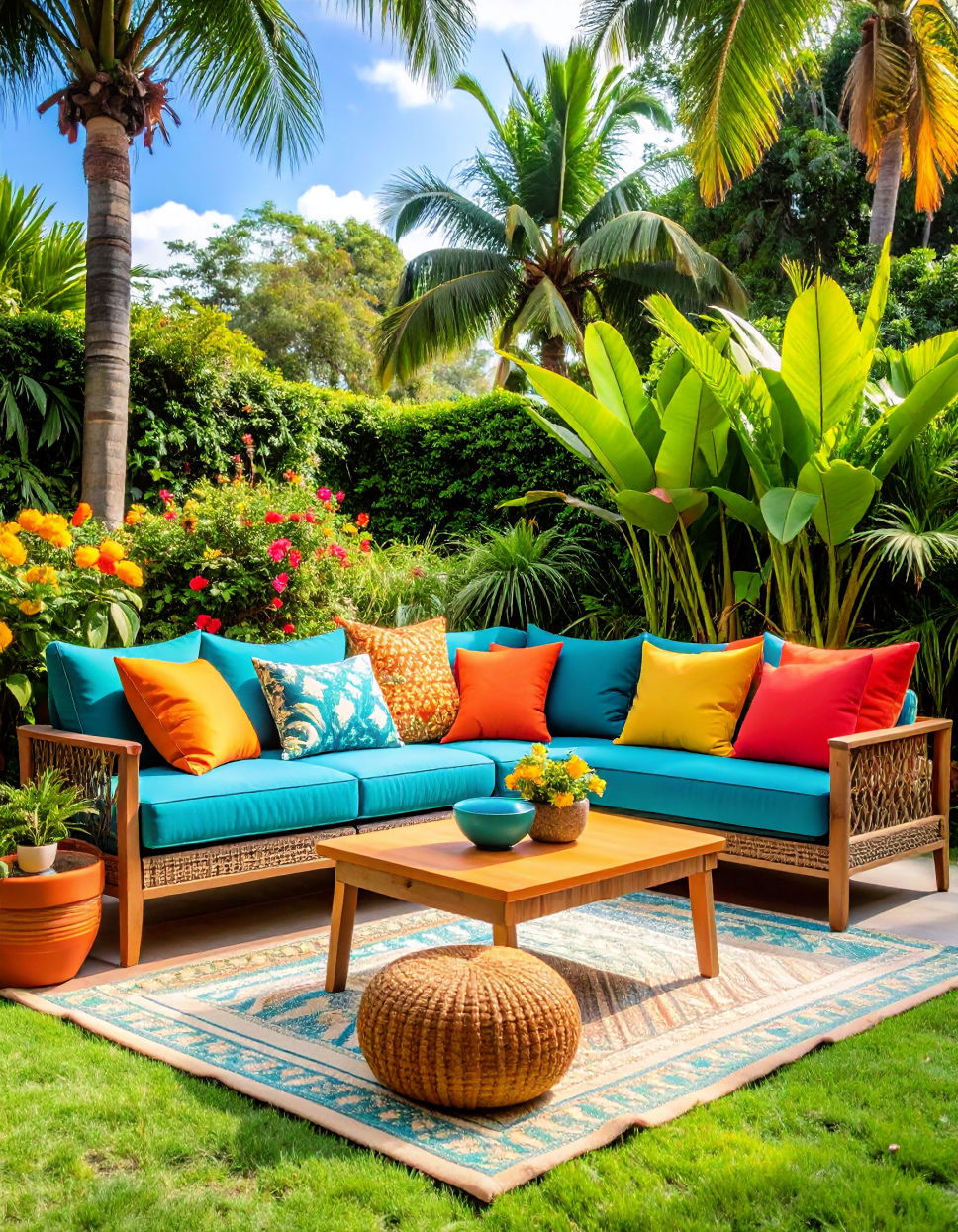 Bold Tropical Color Palette Tropical Backyard Ideas
