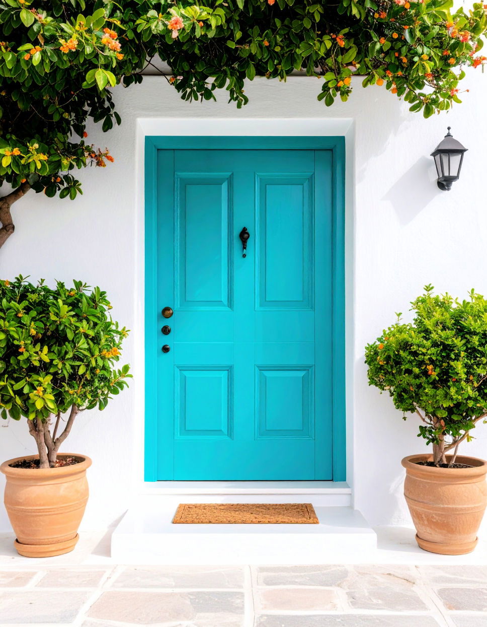 Bold and Bright Turquoise Turquoise Front Door Ideas