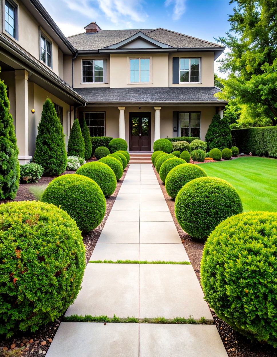 Boxwood Balls for a Polished Look