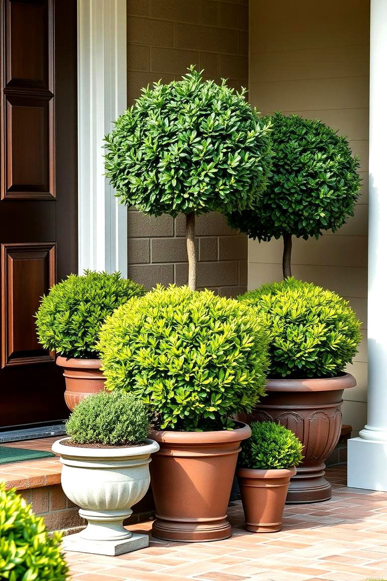 Boxwood Containers for Versatility - 25 Front Yard Boxwood Designs