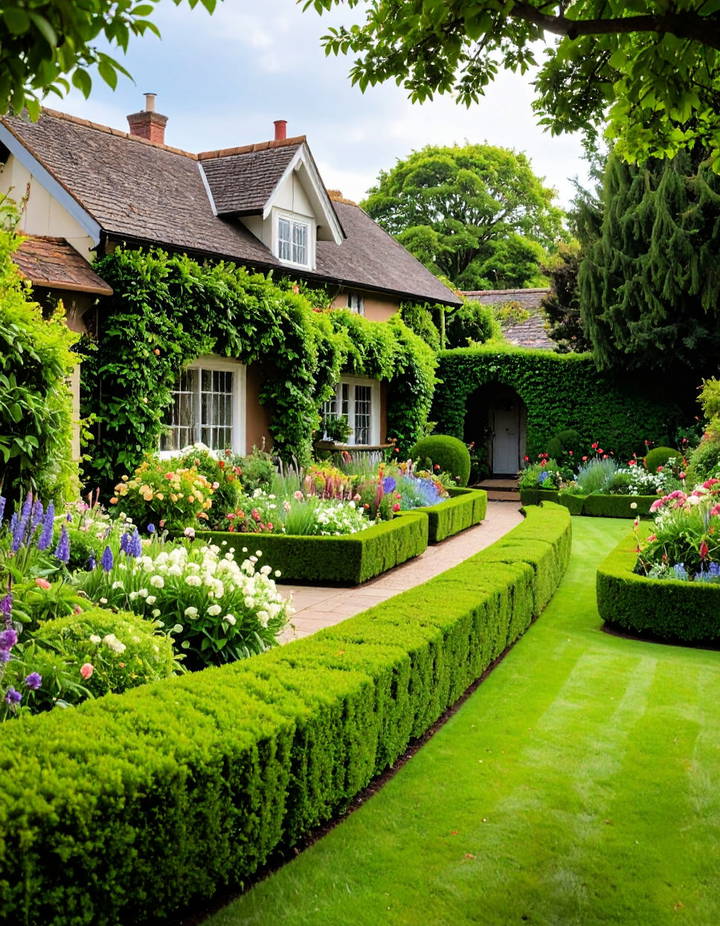 Boxwood Hedges for a Neat and Structured Look Victorian Front Garden Ideas