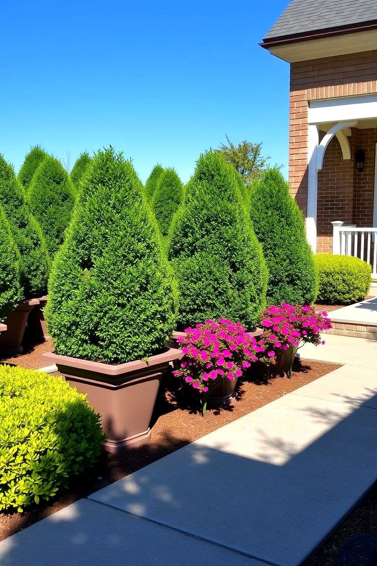 Boxwood Pyramid for Vertical Appeal - 25 Front Yard Boxwood Designs