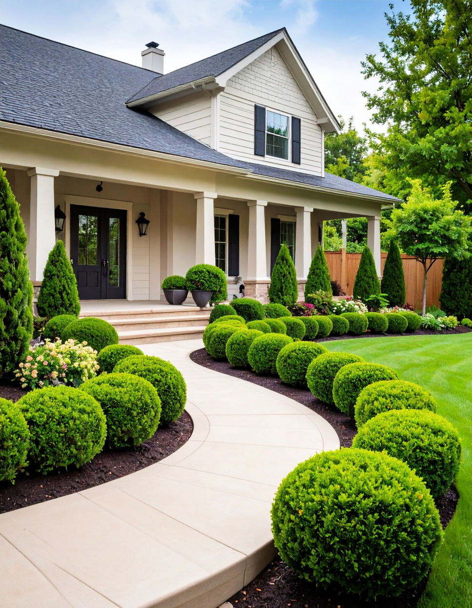 Boxwood as a Foundation Planting