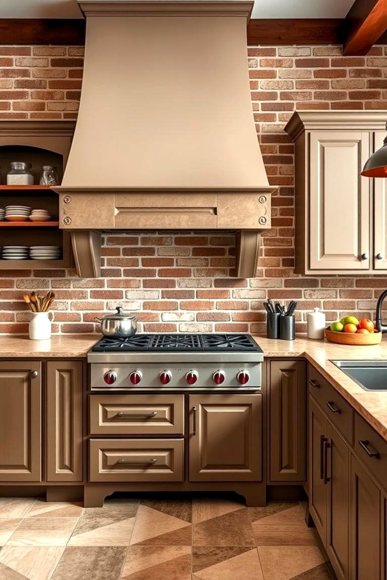 Brick Backsplash - 25 Traditional Kitchen Ideas