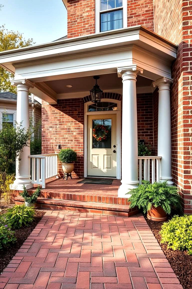 Brick Pavers for Classic Charm and Enduring Strength - 25 Porch Flooring Options