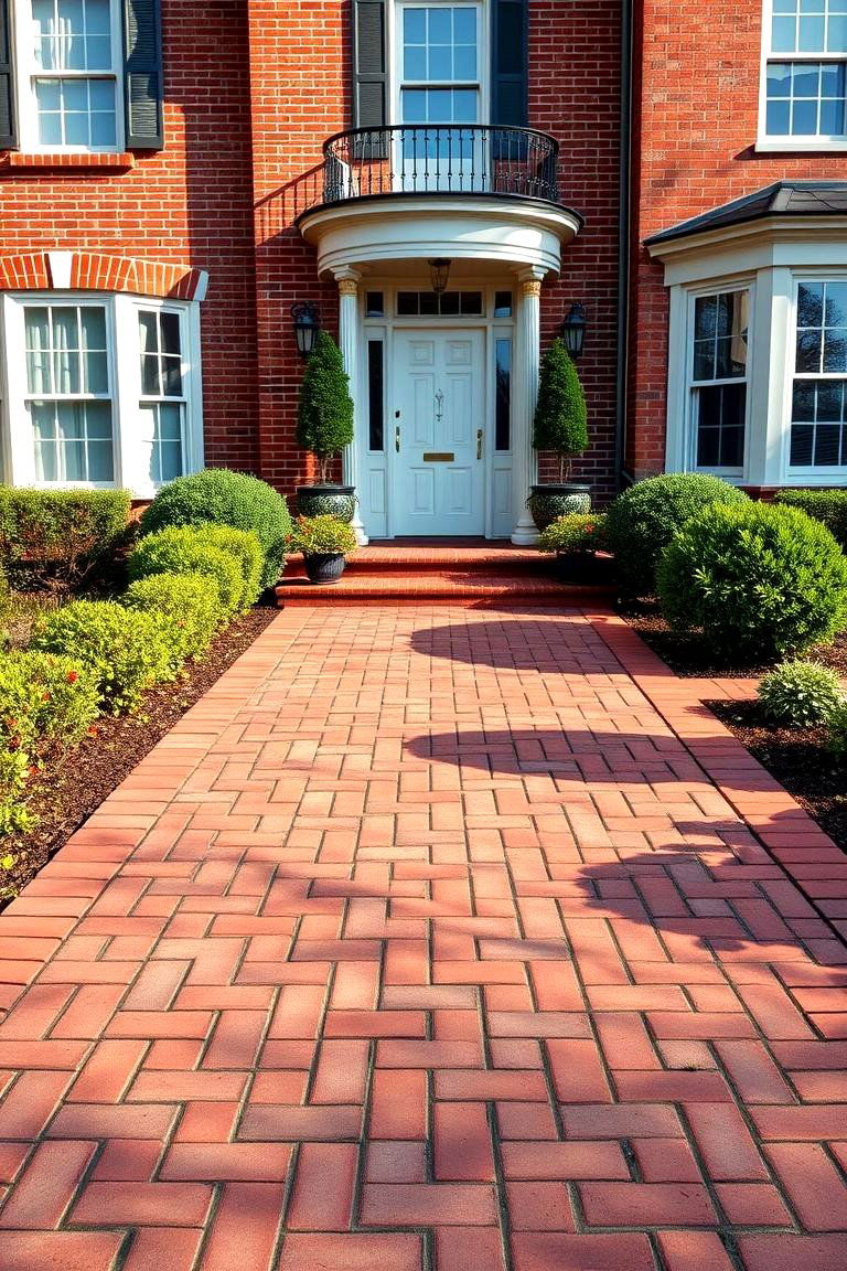 Brick Walkways for a Classic Elegant Look - 25 Front Walkway Ideas