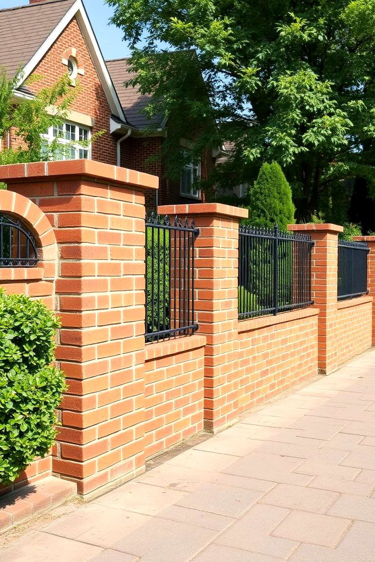 Brick Walls for Enduring Strength - 25 Types of Fences