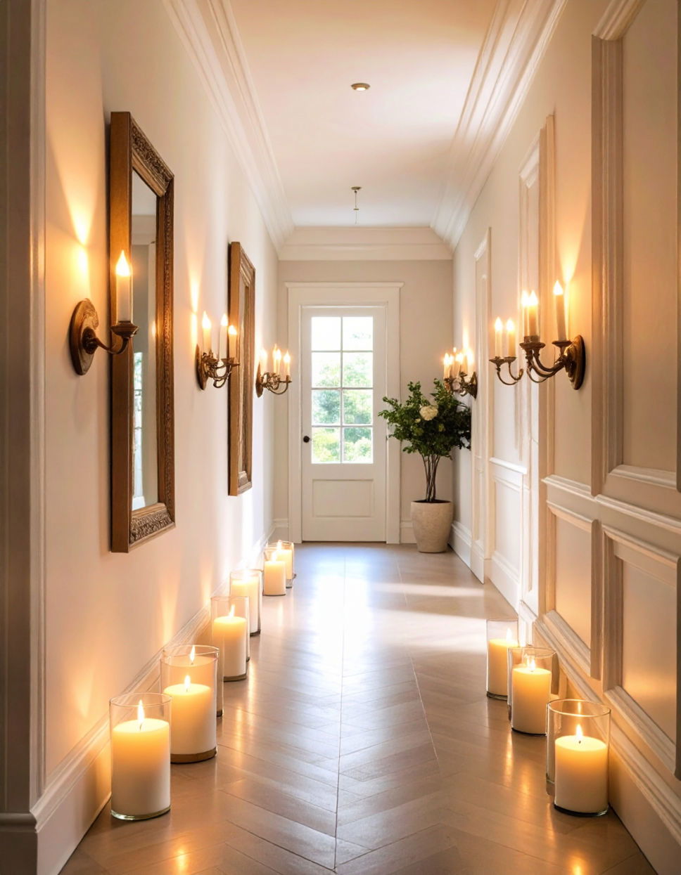 Brighten Hallways with Candle Sconces