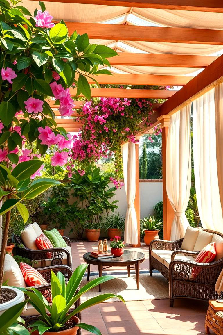 Build a Pergola for Shade and Style - 25 Tropical Patio Ideas