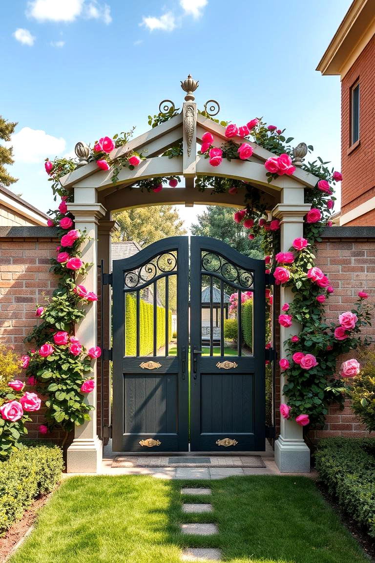 Building a Grand Entrance or Garden Gate - 25 Large Backyard Landscaping Ideas