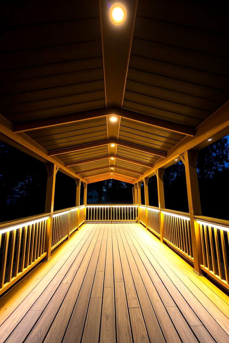 Built In Lighting for a Nighttime Glow - 25 Covered Deck Ideas