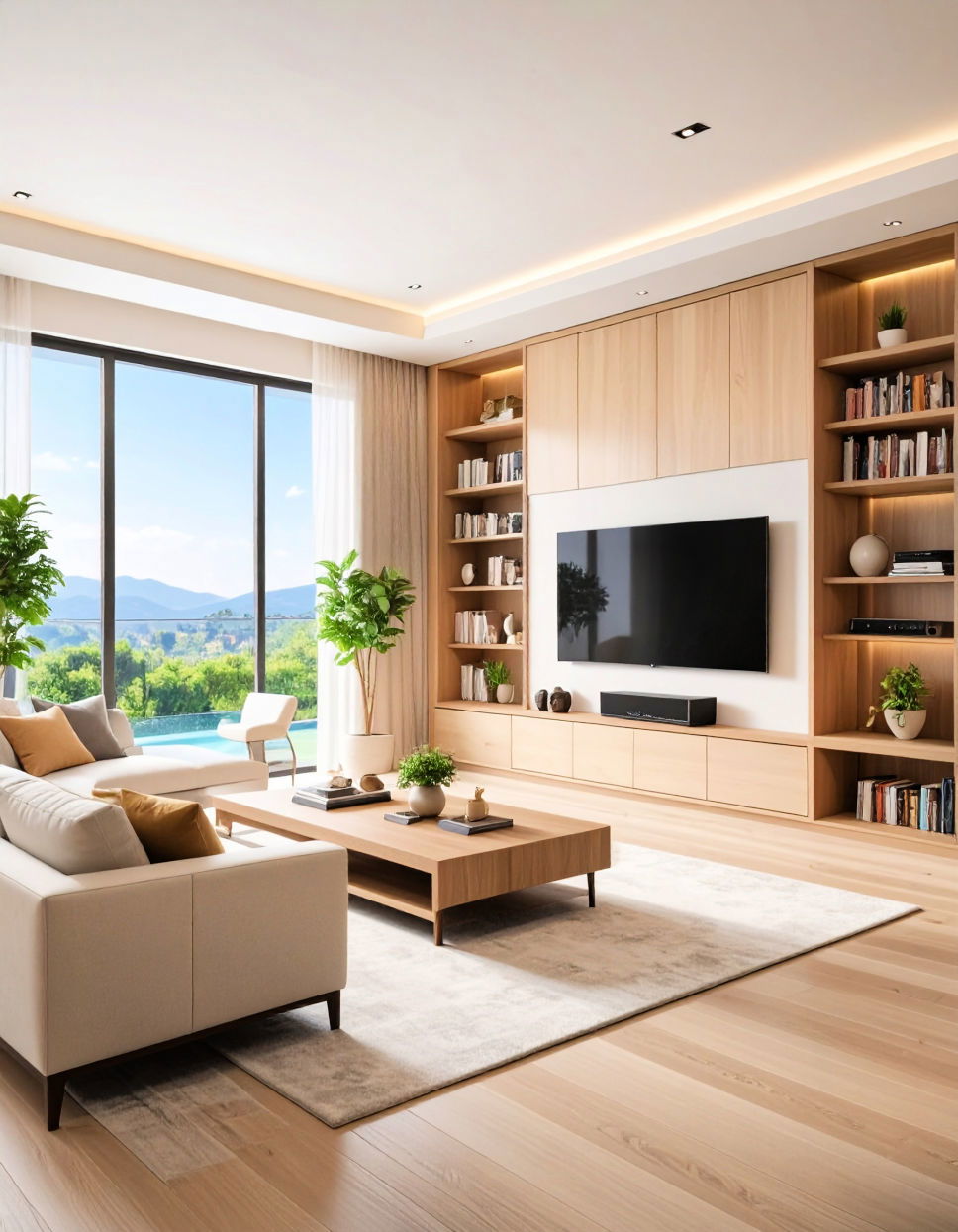 Built In Shelves for Seamless Storage Tv Room Ideas