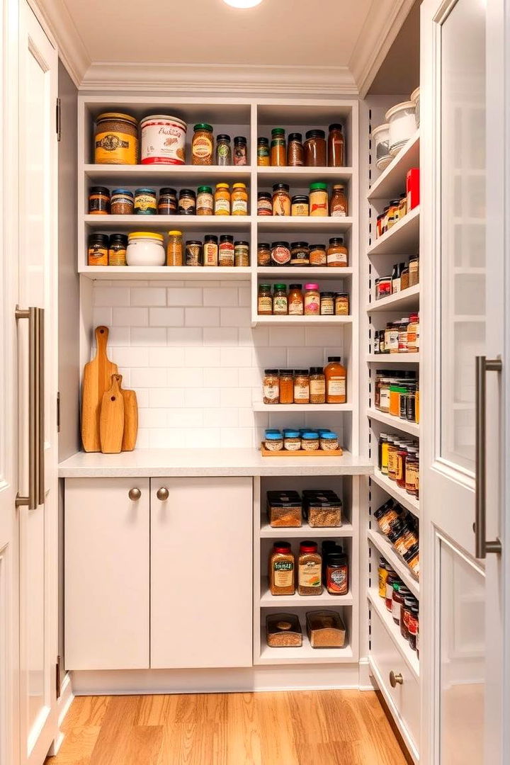 Built In Spice Rack for Easy Cooking - 25 Walk in Pantry Ideas