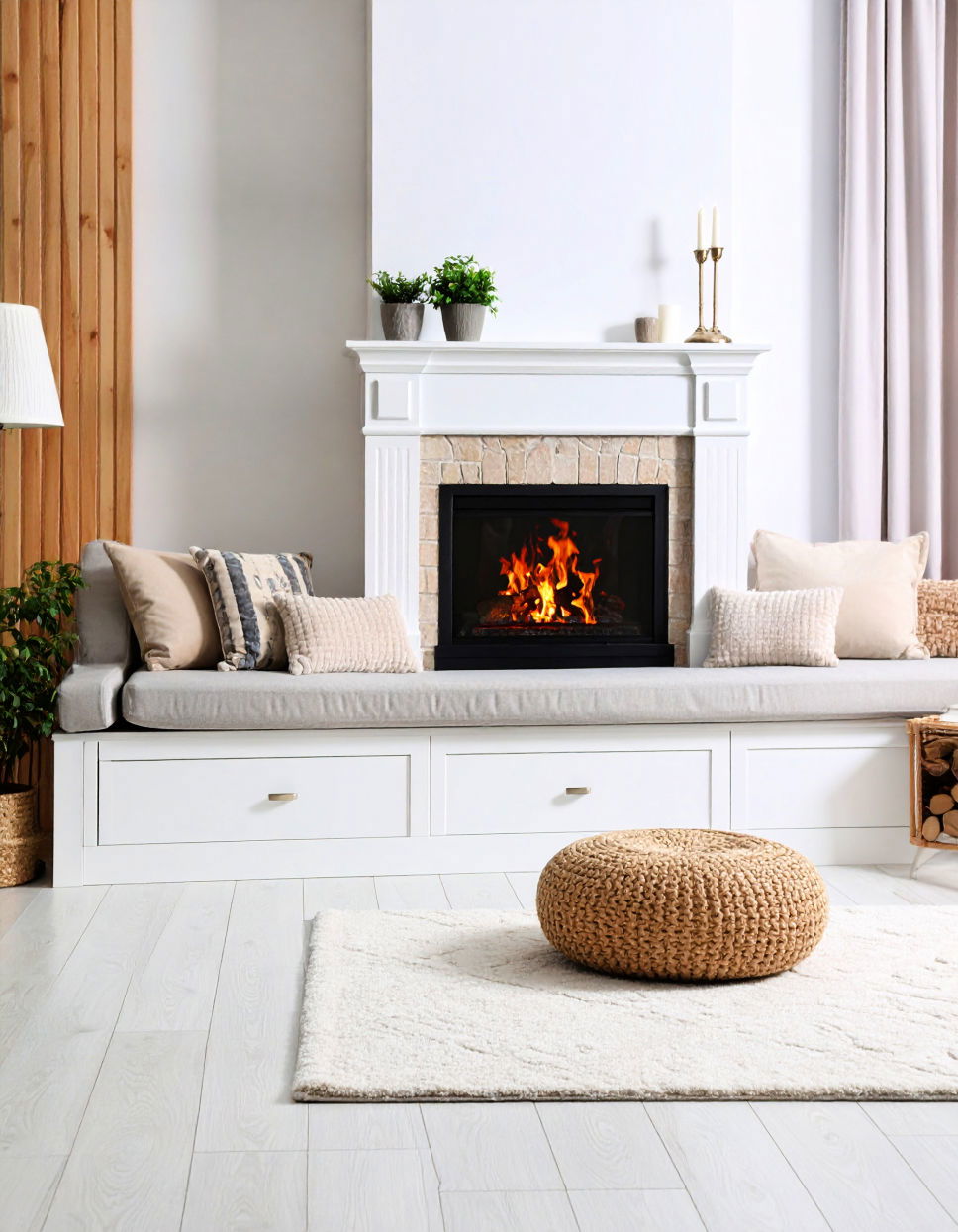 Built in Bench With Cushions Idea