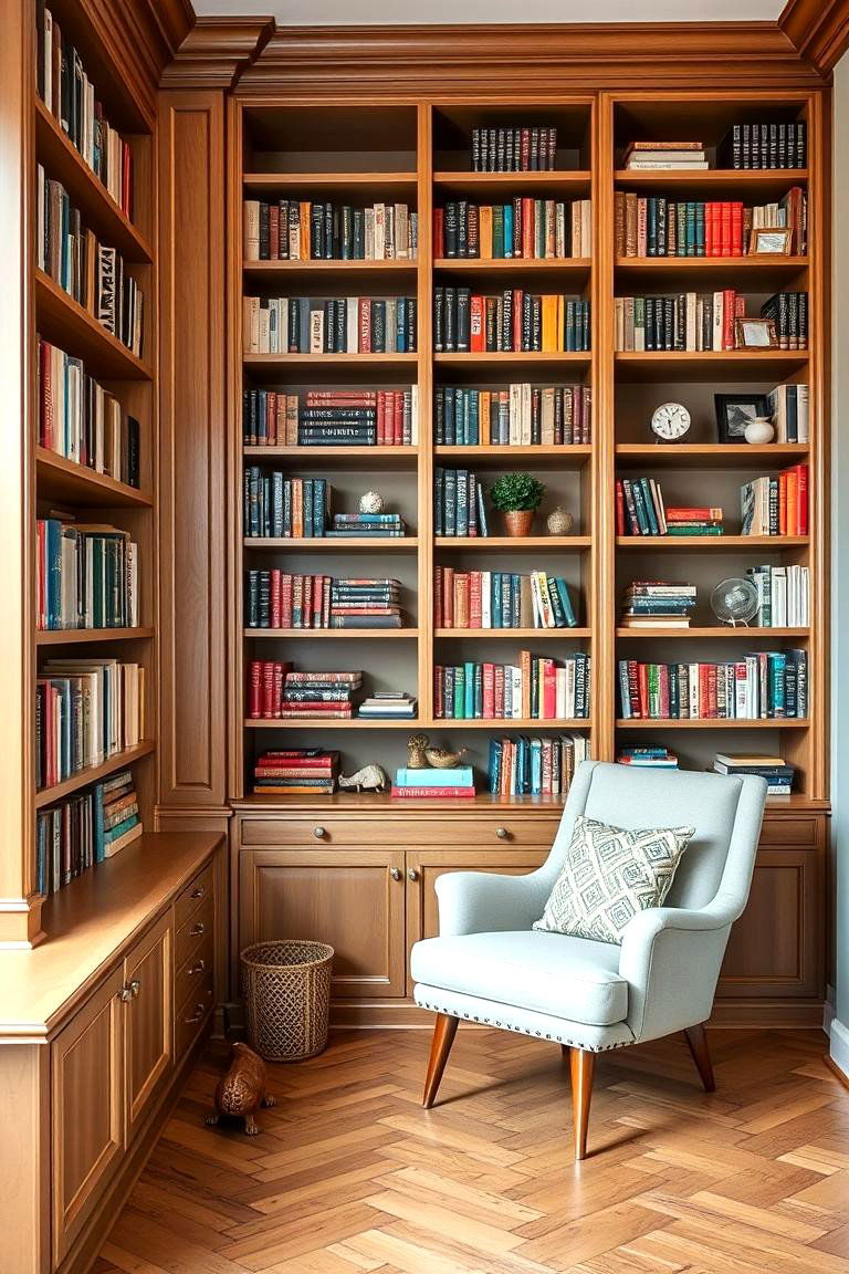Built in Bookshelf Wall - 25 Feature Wall Ideas